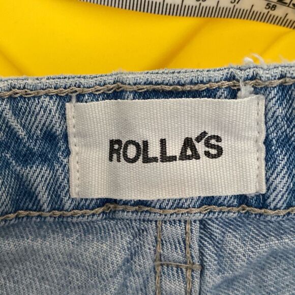 Rollas Original High Rise Straight‎ Jeans Distressed Light Wash Size 25 - Picture 7 of 9